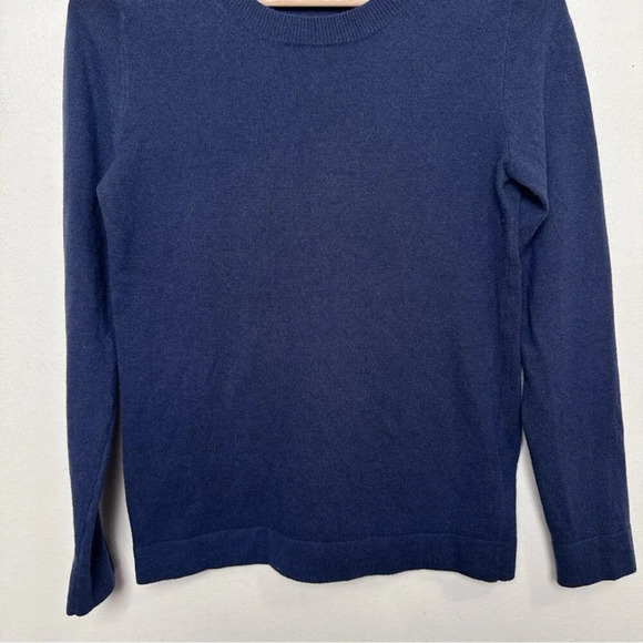 J.crew Womens Xsmall Crew Neck Navy Wool Teddie Sweater - Picture 6 of 15